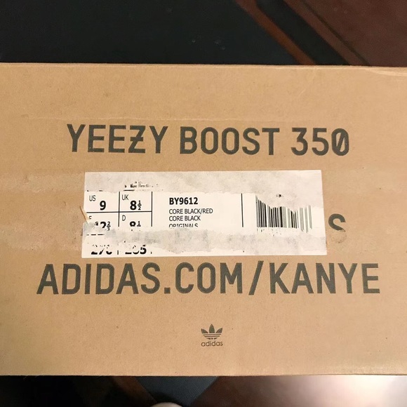 Adidas Yeezy Boost 350 V2 Black/Red - Picture 8 of 8